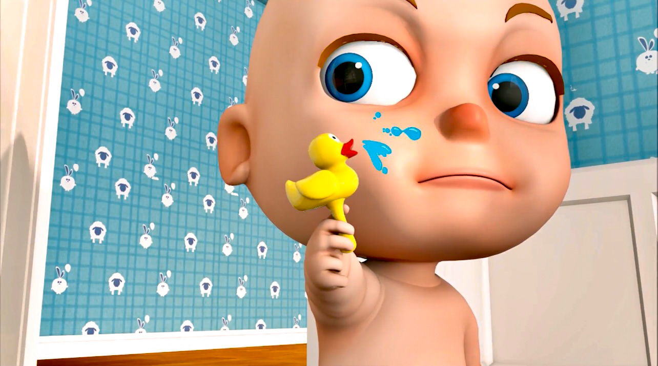 Little Baby Plays With Rubber Duckling | Cool Cartoon For Toddlers