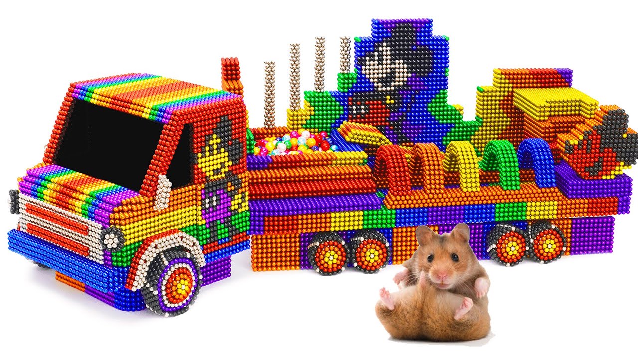 How To Make Amazing Mickey Mouse Car For Hamster With Magnetic Balls