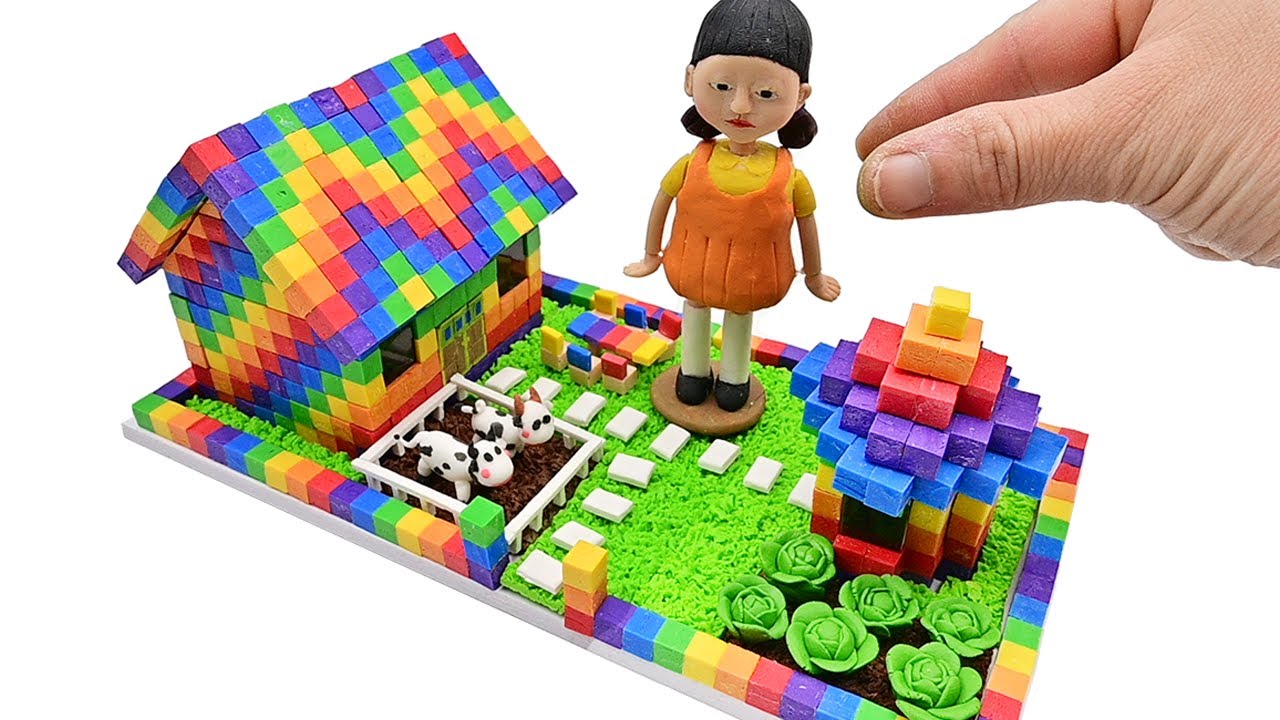 How To Make Rainbow Villa Has Milk Cow, Squid Game Doll With Polymer Clay