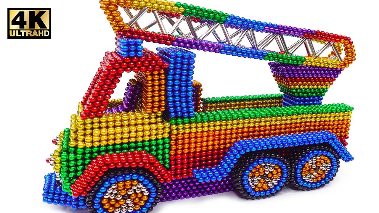 How To Make Amazing Fire Truck With Magnetic Balls