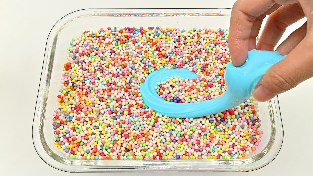 How to make foam beads into slime