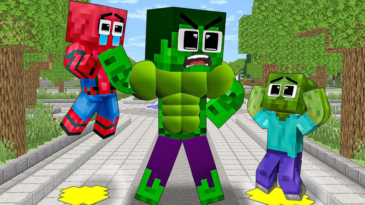 Monster School :Hulk Baby Family Specializes In Scams- Sad Story - Minecraft Animation