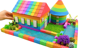 DIY Miniature House #24 - How To Make House vs Castle from Kinetic Sand & Slime