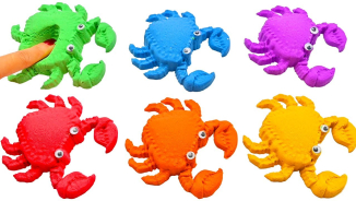 Satisfying Video l DIY Making rainbow crab with Kinetic Sand Cutting ASMR