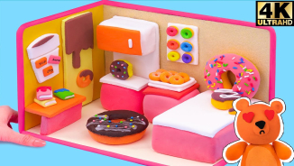 Making Donut Cake From Polymer Clay For Kids