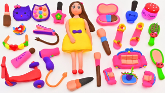 DIY How To Make Polymer Clay Miniature Doll, Hairdryer, Straightener, Scooter, Cosmetic, Comb