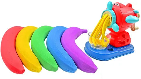 Satisfying Video l How To Make Vermicelli Noodle with Kinetic Sand Rainbow Banana Cutting ASMR